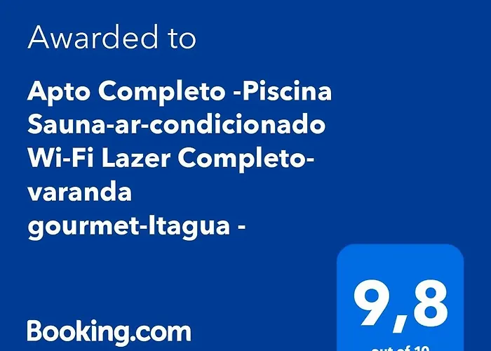 Apto Completo -Piscina Sauna-Ar-Condicionado Wi-Fi Lazer Completo- Varanda Gourmet-Itagua -